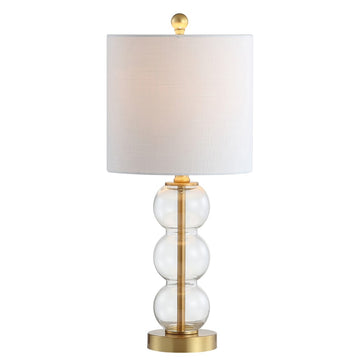 February 21" Glass/Metal LED Table Lamp - JONATHAN Y